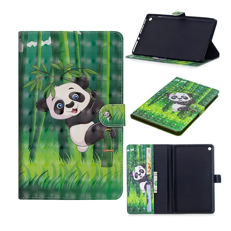 For Huawei MediaPad M3 Lite 10 10.1 inch Case BAH-W09 BAH-AL00 BAH-L09 Cover Funda 3D Pattern PU Leather Stand Shell Mediapad M3 lite (4)