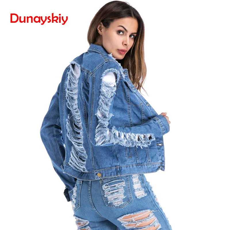 Women Denim Jackets New Style Fashion 2019 New Tearing Big Hole Pluw Size Denim Jacket Female Large Size M-XXXXXL
Women Denim Jackets New Style Fashion 2019 New Tearing Big Hole Pluw Size Denim Jacket Female Large Size M-XXXXXL