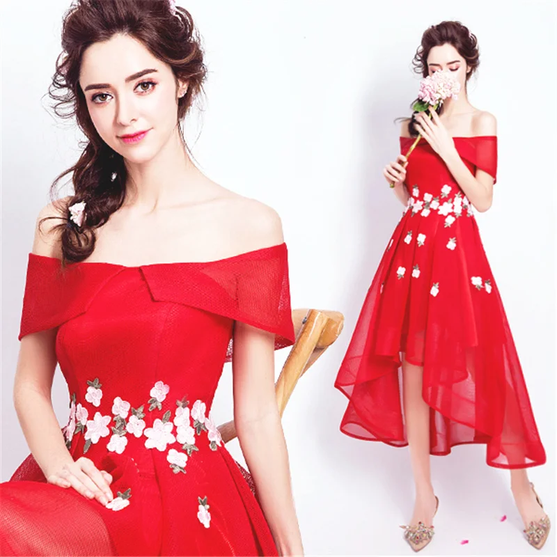 It's YiiYa Cocktail Dress Short sleeve Flowers High Low Length Party Gowns Boat Neck Zipper Off The Shoulder Formal Dress E200
It's YiiYa Cocktail Dress Short sleeve Flowers High Low Length Party Gowns Boat Neck Zipper Off The Shoulder Formal Dress E200