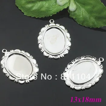 13x18mm Silver Plated Copper Oval Tray Bases Blank Pendant Bezel Cup with Loop Charm Settings DIY Cabochons Bulk Wholesale
13x18mm Silver Plated Copper Oval Tray Bases Blank Pendant Bezel Cup with Loop Charm Settings DIY Cabochons Bulk Wholesale