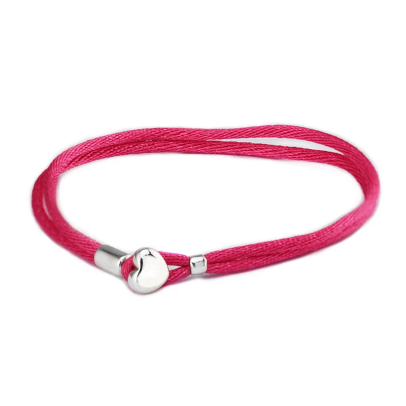Hot Pink Fabric Cord Bracelets 100% 925 Sterling Silver Fine Jewelry For Women Wholesales Free Shipping
Hot Pink Fabric Cord Bracelets 100% 925 Sterling Silver Fine Jewelry For Women Wholesales Free Shipping