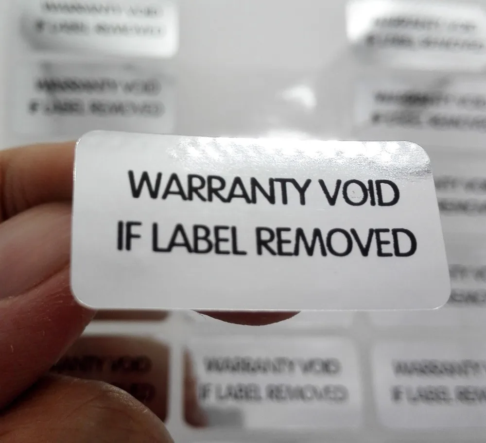 3x1.5cm WARRANTY VOID IF LABEL REMOVED tamper evident packaing security label sticker, 4000 PCS/LOT, Item No. V32
3x1.5cm WARRANTY VOID IF LABEL REMOVED tamper evident packaing security label sticker, 4000 PCS/LOT, Item No. V32