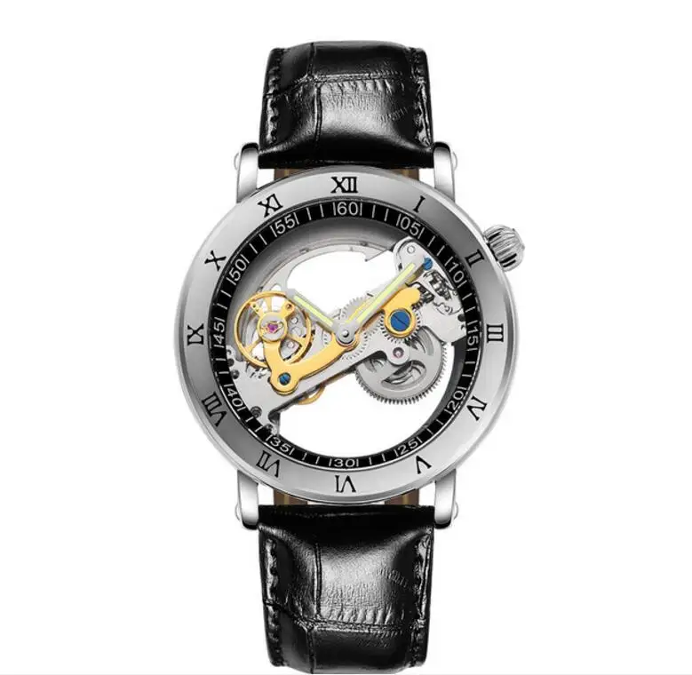 WOONUN Luxury Gold Automatic Mechanical Watches Men Fashion Roma Case Transparent Hollow Tourbillon Mechanical Watch Waterproof
WOONUN Luxury Gold Automatic Mechanical Watches Men Fashion Roma Case Transparent Hollow Tourbillon Mechanical Watch Waterproof