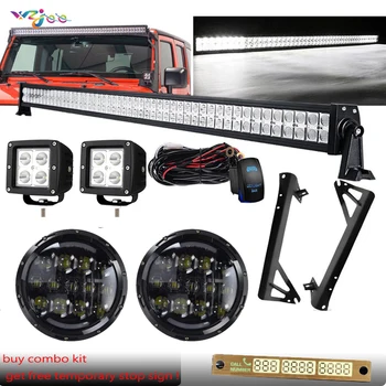 For 2007-2017Jeep Wrangler JK 52"+2x3inchx18W Work Light Bar+Mount Bracket+Wiring+7"105w led Headlights for Hunter Land Rover
For 2007-2017Jeep Wrangler JK 52"+2x3inchx18W Work Light Bar+Mount Bracket+Wiring+7"105w led Headlights for Hunter Land Rover