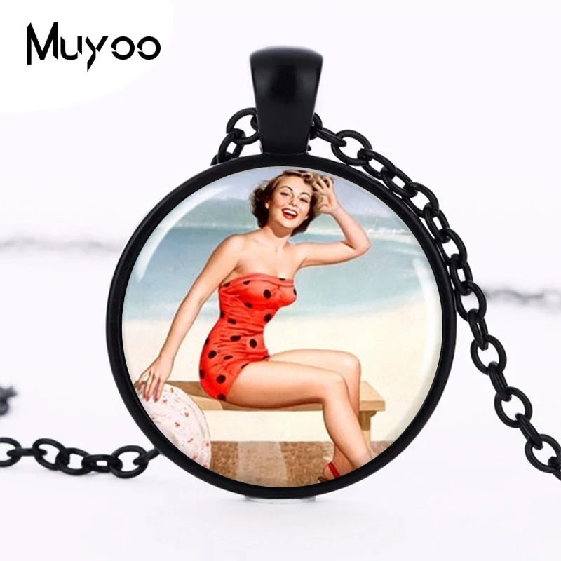 Pinup Art Pendant Choker Necklace Charm 50's Pin Up Swimsuit Girl Model Jewellery Resin Pendant Necklace HZ1
Pinup Art Pendant Choker Necklace Charm 50's Pin Up Swimsuit Girl Model Jewellery Resin Pendant Necklace HZ1