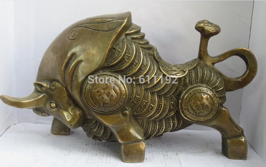 11.4 Inch Exquisite Wall Street bull, Antique FengShui Cow Metal crafts,Hand carved Copper Lucky Ox sculpture
11.4 Inch Exquisite Wall Street bull, Antique FengShui Cow Metal crafts,Hand carved Copper Lucky Ox sculpture