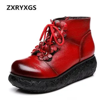Original Handmade Retro Flower Genuine Leather Boots Women Shoes 2019 New Winter Boots Non-slip Comfort Wedge Shoes Boots Woman
Original Handmade Retro Flower Genuine Leather Boots Women Shoes 2019 New Winter Boots Non-slip Comfort Wedge Shoes Boots Woman