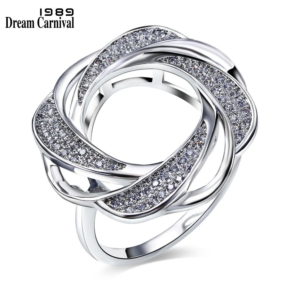 Dreamcarnival 1989 Women Pierced Fashion Ring for Women CZ Paved Setting Rhodium or Gold-Color Typhoon Eye Desgin Femmes Anneaux
Dreamcarnival 1989 Women Pierced Fashion Ring for Women CZ Paved Setting Rhodium or Gold-Color Typhoon Eye Desgin Femmes Anneaux