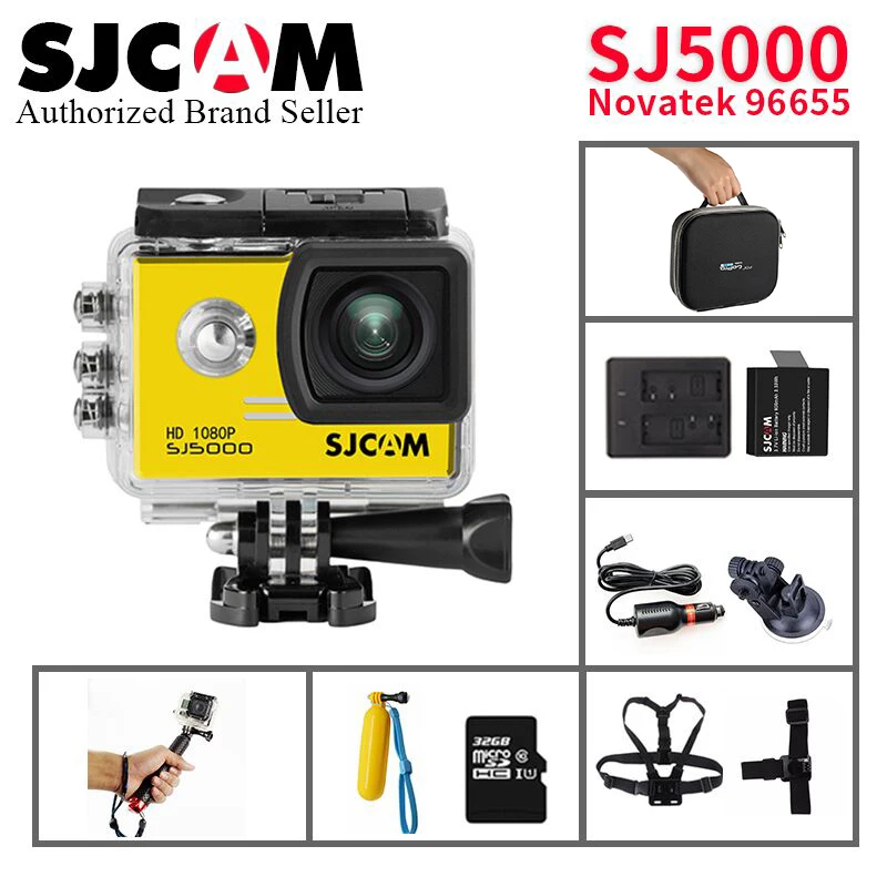 

Original SJCAM SJ5000 Basic action camera Diving 30M waterproof Mini Sport Camcorder DV bicycle record sj helmet cam accessory