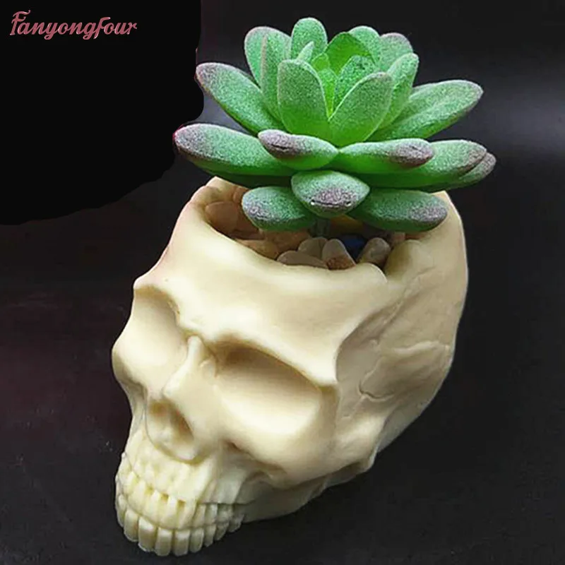 3D skull flowerpot silicone mold craft vase mold making ashtray concrete silicone mold home decoration tools
3D skull flowerpot silicone mold craft vase mold making ashtray concrete silicone mold home decoration tools