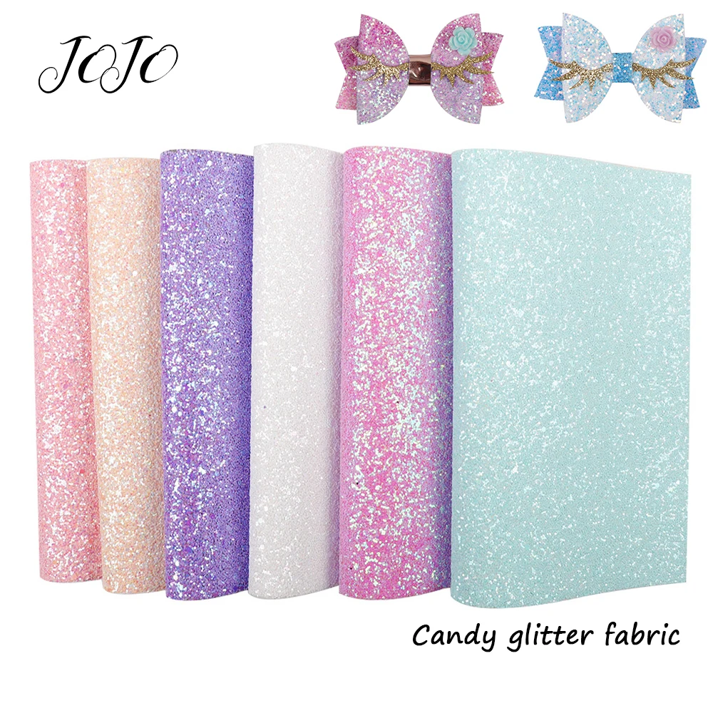 JOJO BOWS 22*30cm Sparkly Glitter Fabric Solid Candy Sheet For Clothing DIY Hair Bows Materials Apparel Sewing Home Party Sheet
JOJO BOWS 22*30cm Sparkly Glitter Fabric Solid Candy Sheet For Clothing DIY Hair Bows Materials Apparel Sewing Home Party Sheet