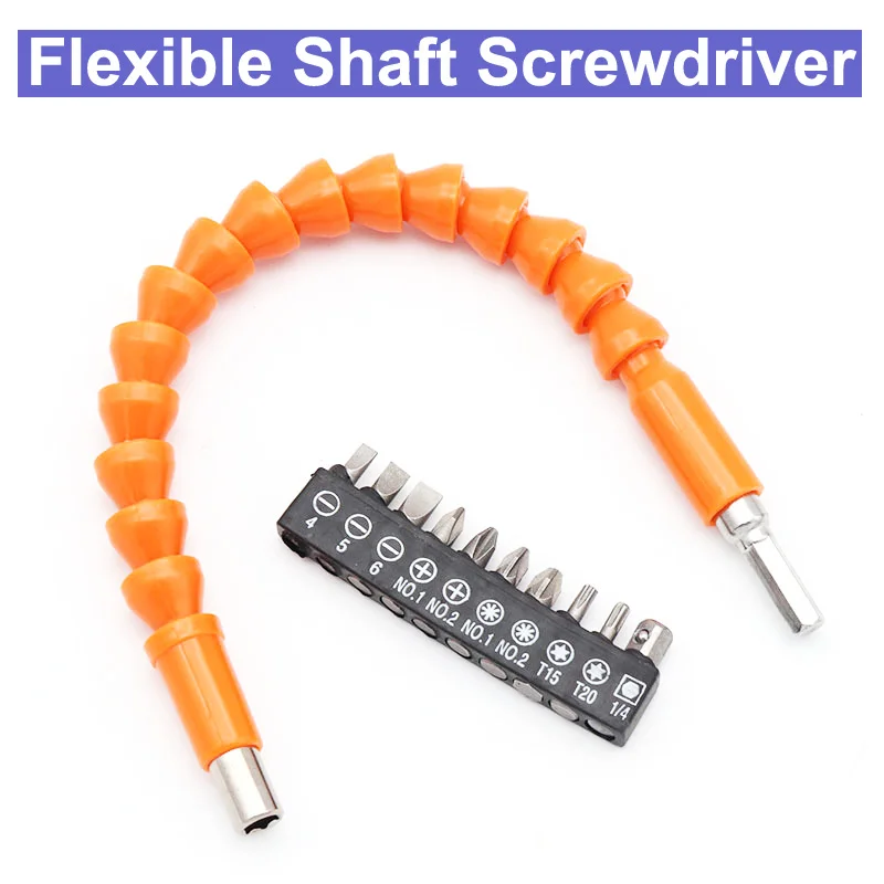 URANN 295mm Flexible Shaft Bits Extention Screwdriver Bit Holder Connect Link Electronics Drill 1/4" Hex Shank Electric Drill
URANN 295mm Flexible Shaft Bits Extention Screwdriver Bit Holder Connect Link Electronics Drill 1/4" Hex Shank Electric Drill