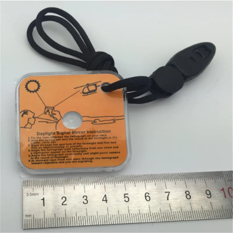 Outdoor Emergency Survival Reflective Signal Mirror with Whistle Practical Emergency For Long Distance Communication
Outdoor Emergency Survival Reflective Signal Mirror with Whistle Practical Emergency For Long Distance Communication