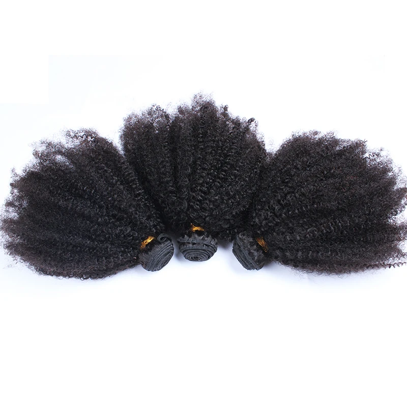Монгольские Афро Курчавые Волнистые волосы для наращивания 4B 4C 100% натуральные Remy