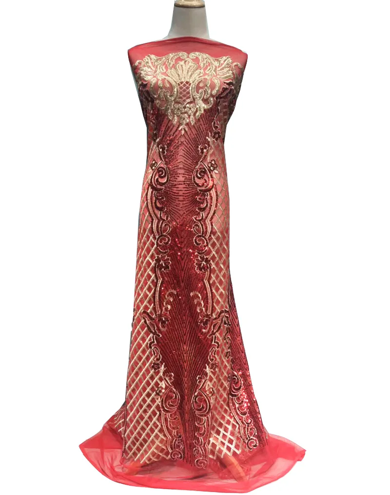 Free shipping (5yards/pc) high quality red gold African sequins lace fabric shining French lace fabric for party dress FNS124
Free shipping (5yards/pc) high quality red gold African sequins lace fabric shining French lace fabric for party dress FNS124
