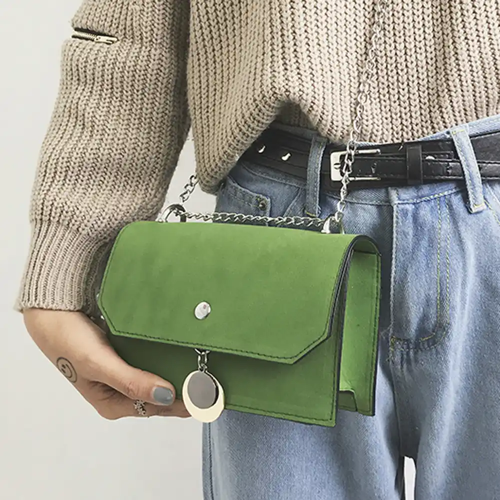 mini leather crossbody bags for women 2019 green