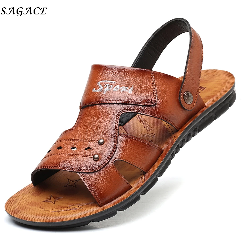 SAGACE flat sandals Men Leather Classic Roman Outdoor Beach Slipper shoes men Summer Casual non-slip Sandals plus size 39-46 #4z
SAGACE flat sandals Men Leather Classic Roman Outdoor Beach Slipper shoes men Summer Casual non-slip Sandals plus size 39-46 #4z