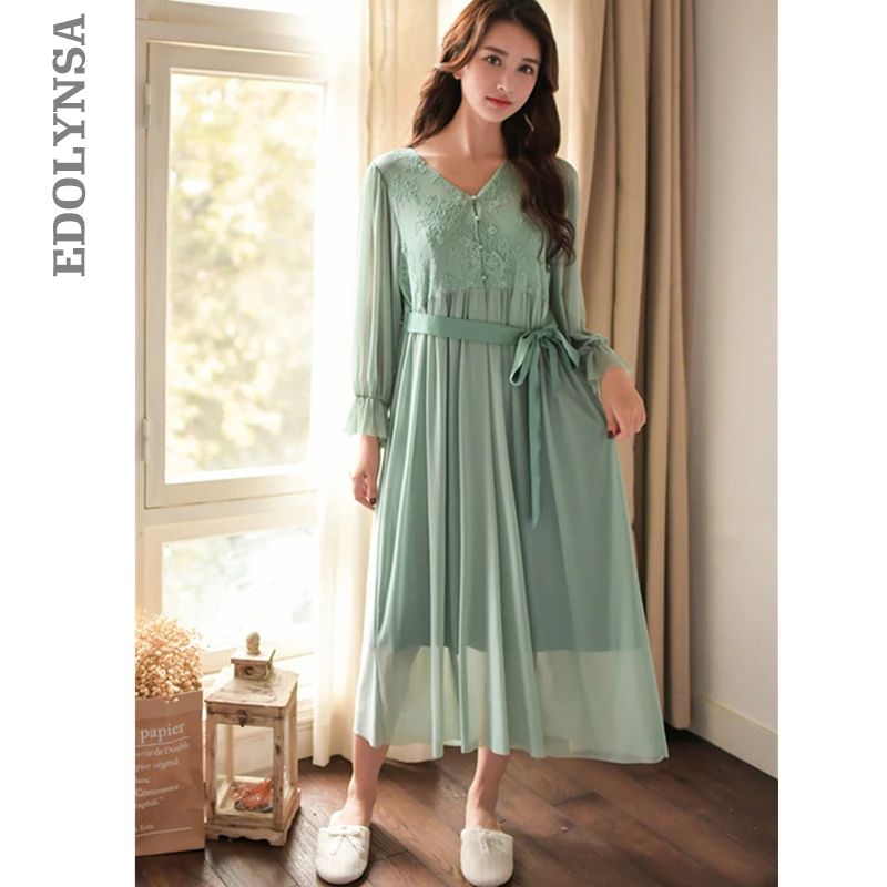 2019 Green Victorian Sleepwear Women Night Wear Robe Gown Set Flare Sleeve Belt Long Kimono Sexy Soft Nightie Peignoir Sets T431
2019 Green Victorian Sleepwear Women Night Wear Robe Gown Set Flare Sleeve Belt Long Kimono Sexy Soft Nightie Peignoir Sets T431