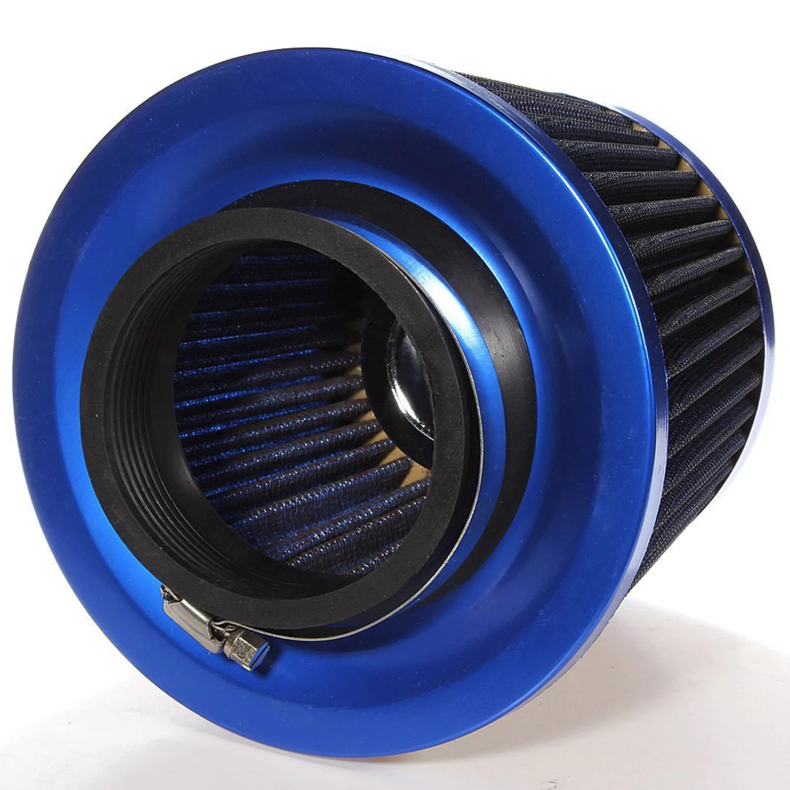 JX-LCLYL Universal Car Air Intake Filter Induction Kit High Power Sports Mesh Cone Blue