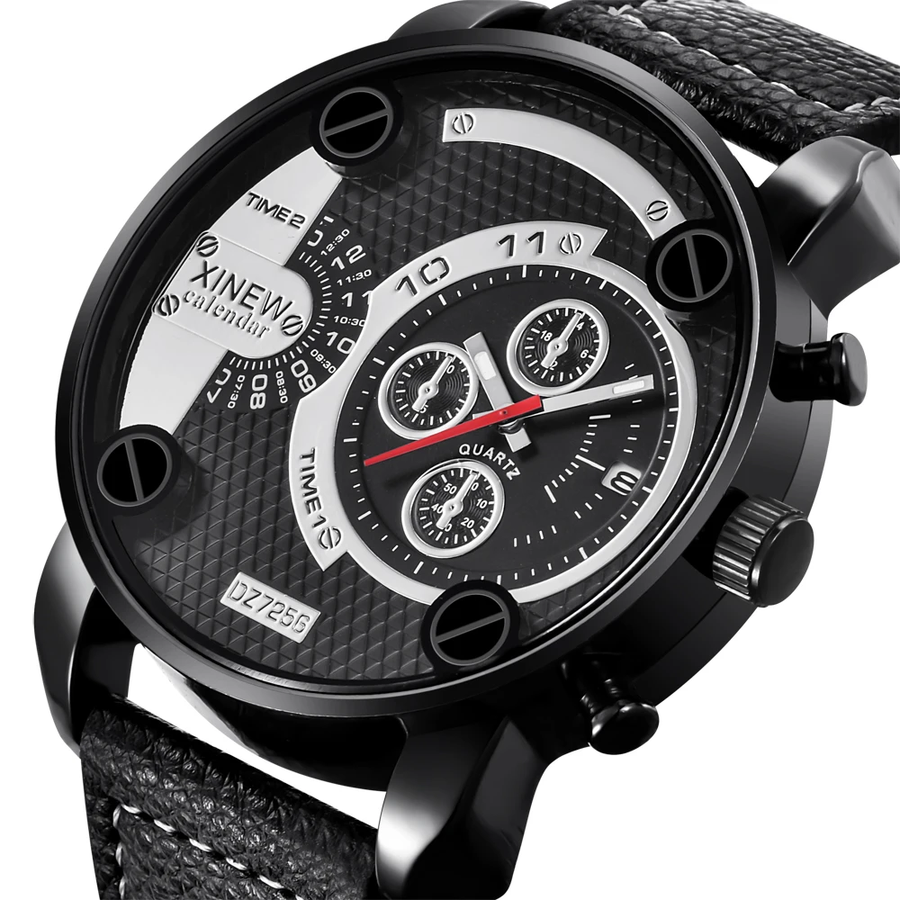 Famous Designer Mens Watches Brand Luxury Quartz Wristwatches Leather Band Big Face Military Date Clock relogio masculino dz
Famous Designer Mens Watches Brand Luxury Quartz Wristwatches Leather Band Big Face Military Date Clock relogio masculino dz