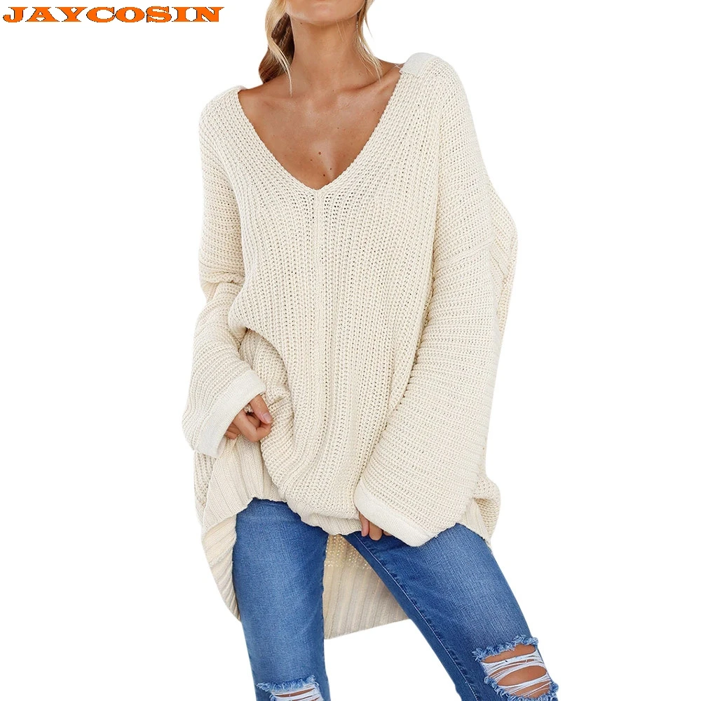 JAYCOSIN Hot Fashion Womens Solid Color Casual Long Sleeve V-Neck Jumper Sweaters Blouse Tops High Quality Sweater New
JAYCOSIN Hot Fashion Womens Solid Color Casual Long Sleeve V-Neck Jumper Sweaters Blouse Tops High Quality Sweater New