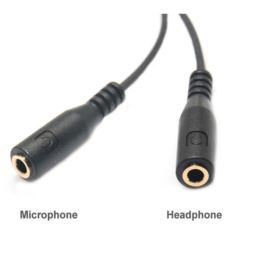 2019 3.5mm Combo Audio Mic Y Splitter Cable Adapter Cable for PS4 Xbox One Tablet Mobile Phone Male To 2 Female Headsets Laptop