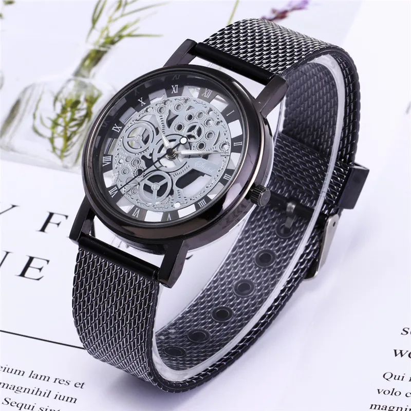 Men Watches Luxury Skeleton Hollow Stainless Steel Quartz Military Sport Analog Wrist Watch relogio masculino reloj hombre
Men Watches Luxury Skeleton Hollow Stainless Steel Quartz Military Sport Analog Wrist Watch relogio masculino reloj hombre