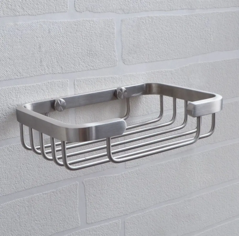 Brushed Finished 304 Stainless Steel Bathroom Soap Basket holder box Wall Mount Modern Square Style
Brushed Finished 304 Stainless Steel Bathroom Soap Basket holder box Wall Mount Modern Square Style