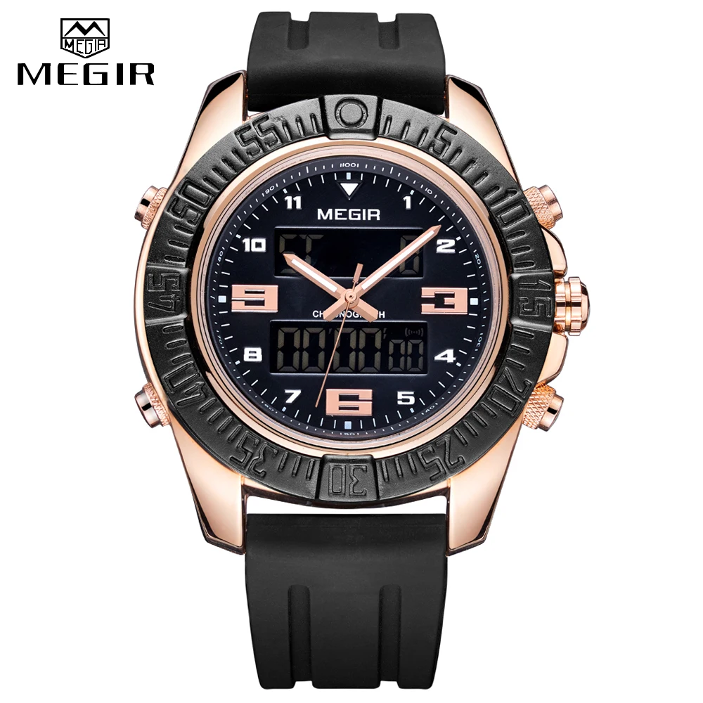 Top Luxury Brand MEGIR Men Watches Army Military Waterproof LED Digital Sport Men's Clock Male Wrist Watch relogio masculino
Top Luxury Brand MEGIR Men Watches Army Military Waterproof LED Digital Sport Men's Clock Male Wrist Watch relogio masculino