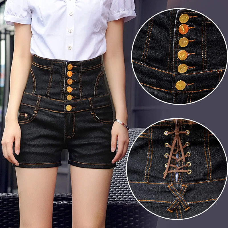 Women's Europe and the United States large size high waist denim single-breasted black waist denim straight pants
Women's Europe and the United States large size high waist denim single-breasted black waist denim straight pants