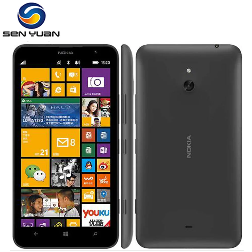 Original Nokia Lumia 1320 Unlocked cell phones Dual Core 6.0 " Touch Screen 5MP Camera 8GB ROM 1GB RAM Refurbished
Original Nokia Lumia 1320 Unlocked cell phones Dual Core 6.0 " Touch Screen 5MP Camera 8GB ROM 1GB RAM Refurbished