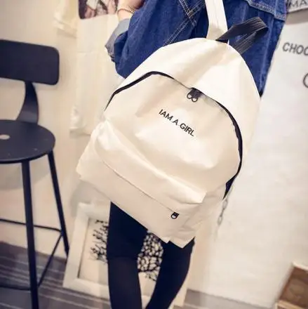 New Canvas Backpack Simple Fashionable Letter Pure color Shoulder bag Female Korean Edition High School Bag
New Canvas Backpack Simple Fashionable Letter Pure color Shoulder bag Female Korean Edition High School Bag