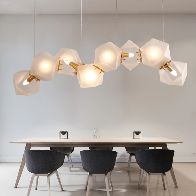 Nordic Irregular geometrical Glass Chandelier Lighting Modern Art Deco Hanging Light For Villa LED Light Fixture /Suspension
Nordic Irregular geometrical Glass Chandelier Lighting Modern Art Deco Hanging Light For Villa LED Light Fixture /Suspension