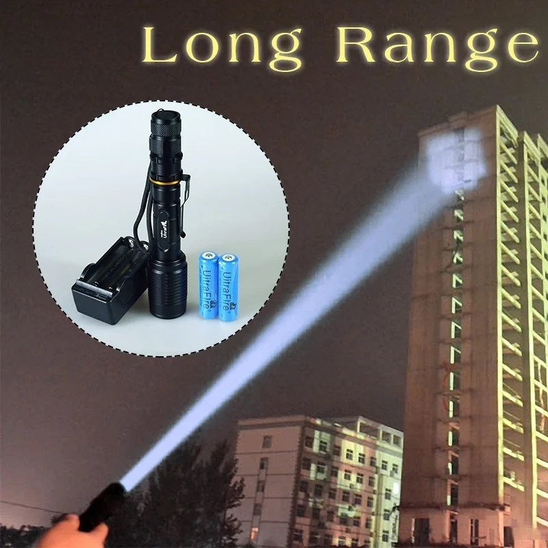 CREE XM-L T6 LED Zoomable(Zoom in/Zoom out) Flashlight Torch Light +1*Rechargeable 18650 Battery+1* 18650 Battery Charger
CREE XM-L T6 LED Zoomable(Zoom in/Zoom out) Flashlight Torch Light +1*Rechargeable 18650 Battery+1* 18650 Battery Charger