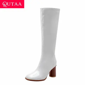 QUTAA 2020 Patent Leather Zipper Round Toe Winter Casual Women Shoes Warm Fur Fashion Round Heel Knee High Boots Size 34-43
QUTAA 2020 Patent Leather Zipper Round Toe Winter Casual Women Shoes Warm Fur Fashion Round Heel Knee High Boots Size 34-43