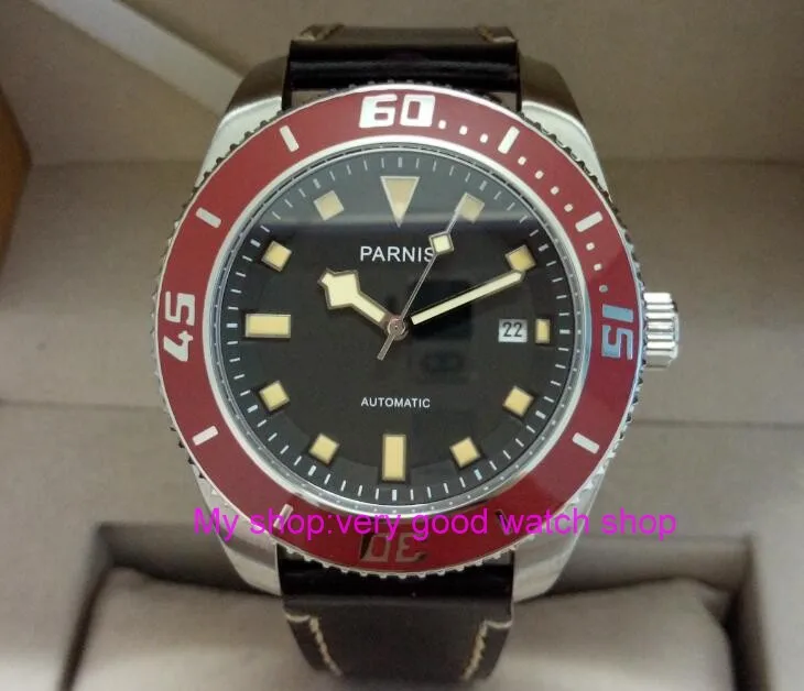 43mm Parnis Sapphire Crystal 21 jewels Automatic Self-Wind Movement Mechanical watches 5Bar Luminous Men's watches 288
43mm Parnis Sapphire Crystal 21 jewels Automatic Self-Wind Movement Mechanical watches 5Bar Luminous Men's watches 288