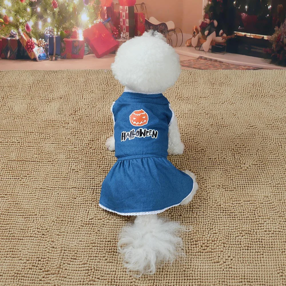Halloween Pet Clothing Denim Pet Pumpkin Dress Hoodied Dog Clothes Winter Chihuahua Clothes Cartoon Pet Outfit
Halloween Pet Clothing Denim Pet Pumpkin Dress Hoodied Dog Clothes Winter Chihuahua Clothes Cartoon Pet Outfit