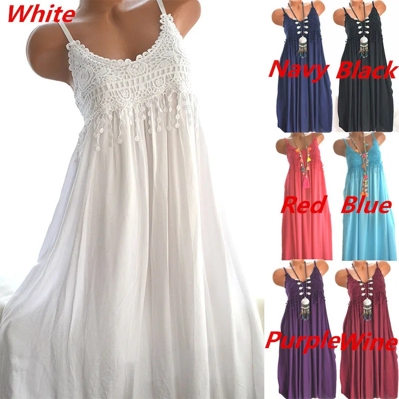 

Fringe Dress Plus Size Dress Women Summer Dresses Spaghetti Strap Tassel Streetwear Jurk Xxxxl Xxxxxl White Blue Vintage Robe