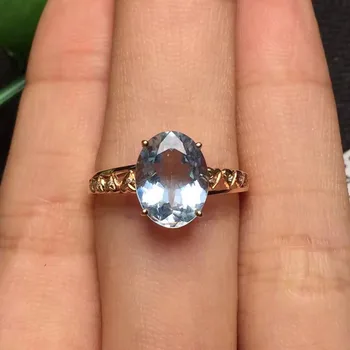 Fine Jewelry Real 18K Rose Gold AU750 Natural Aquamarine Gemstones Diamonds Female Anniversary Gift Fine Rings
Fine Jewelry Real 18K Rose Gold AU750 Natural Aquamarine Gemstones Diamonds Female Anniversary Gift Fine Rings
