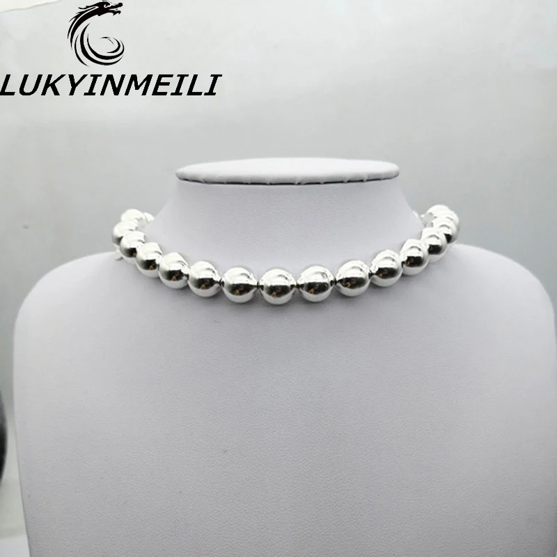 TIFF 1:1 s 925 sterling silver necklace 8mm beaded silver beads men and women fashion trend women's fresh Europe
TIFF 1:1 s 925 sterling silver necklace 8mm beaded silver beads men and women fashion trend women's fresh Europe