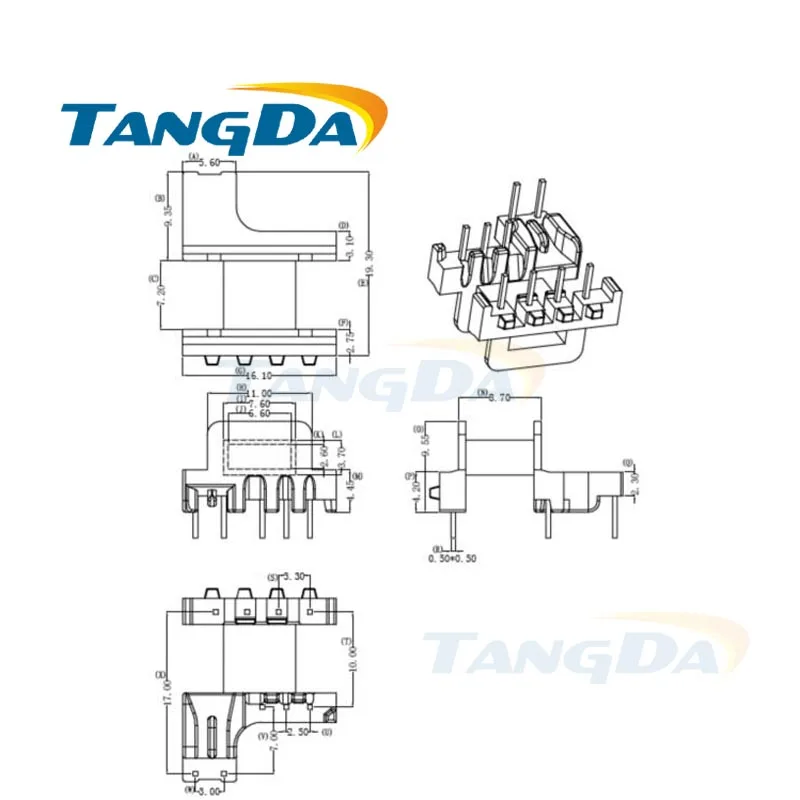 Магнитный сердечник Tangda EM EM15 Type 5 + 4 pin 9P + каркасный ферритовый силовой трансформатор PC44
Магнитный сердечник Tangda EM EM15 Type 5 + 4 pin 9P + каркасный ферритовый силовой трансформатор PC44