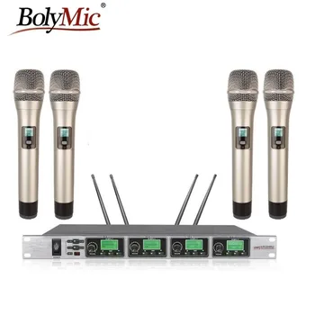 Bolymic UHF Wireless microphone Handheld 4 Channels wireless mic draadloos microfoon
Bolymic UHF Wireless microphone Handheld 4 Channels wireless mic draadloos microfoon