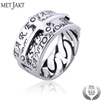 MetJakt Classic Hand-woven Cross Ring with English Alphabet Solid 925 Sterling Silver Ring for Man and Women Jewelry
MetJakt Classic Hand-woven Cross Ring with English Alphabet Solid 925 Sterling Silver Ring for Man and Women Jewelry