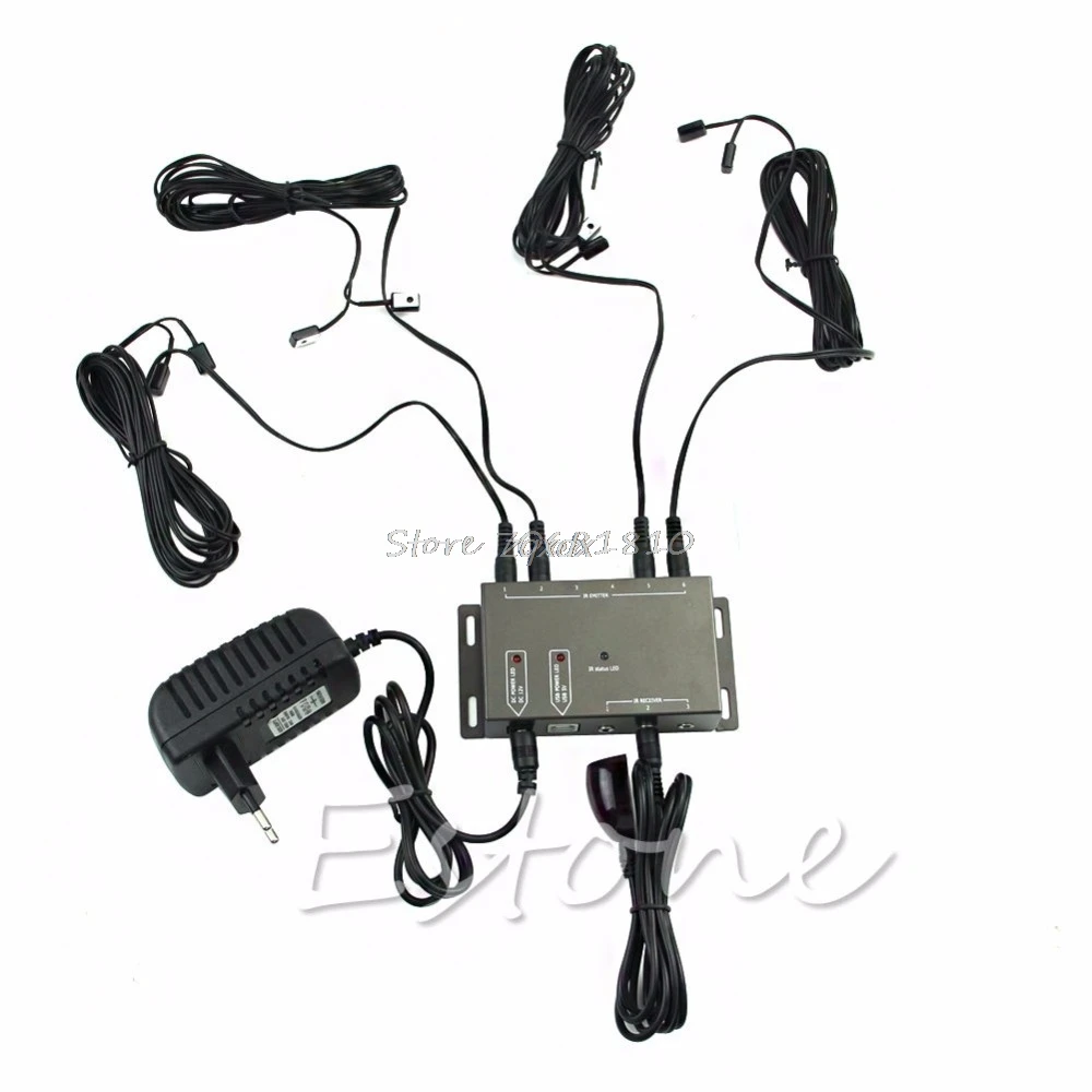 

IR Remote Extender 8 Emitters 1 Receiver Infrared Repeater System Kit EU Whosale&Dropship