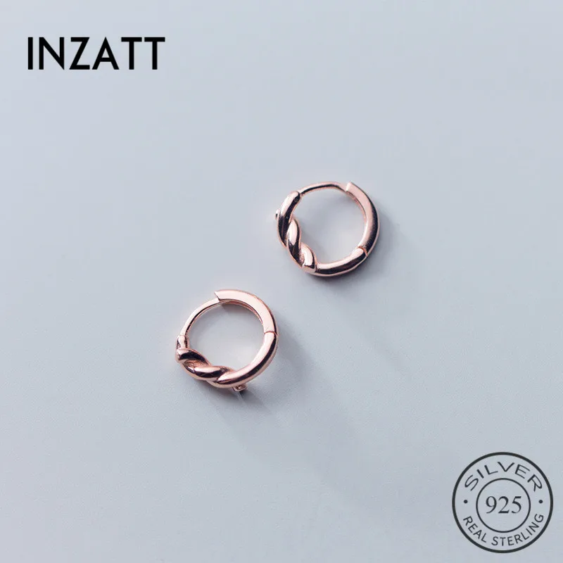 INZATT Real 925 Sterling Silver OL Style Twist Round Minimalist Hoop Earrings For Women Party Gold Rose Color Fashion Jewelry
INZATT Real 925 Sterling Silver OL Style Twist Round Minimalist Hoop Earrings For Women Party Gold Rose Color Fashion Jewelry