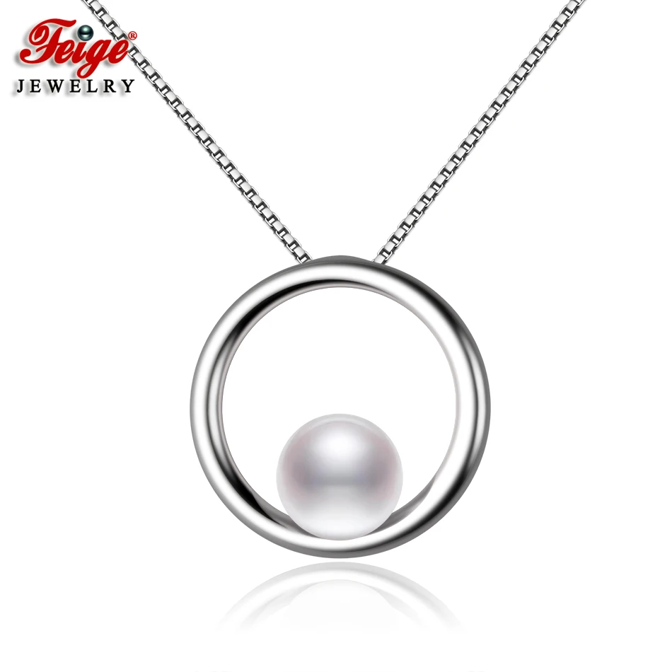 FEIGE Simple style Real 925 Sterling Silver Pendant Necklaces 7-8mm White Freshwater Pearl Necklace for Women Fine Jewelry
FEIGE Simple style Real 925 Sterling Silver Pendant Necklaces 7-8mm White Freshwater Pearl Necklace for Women Fine Jewelry