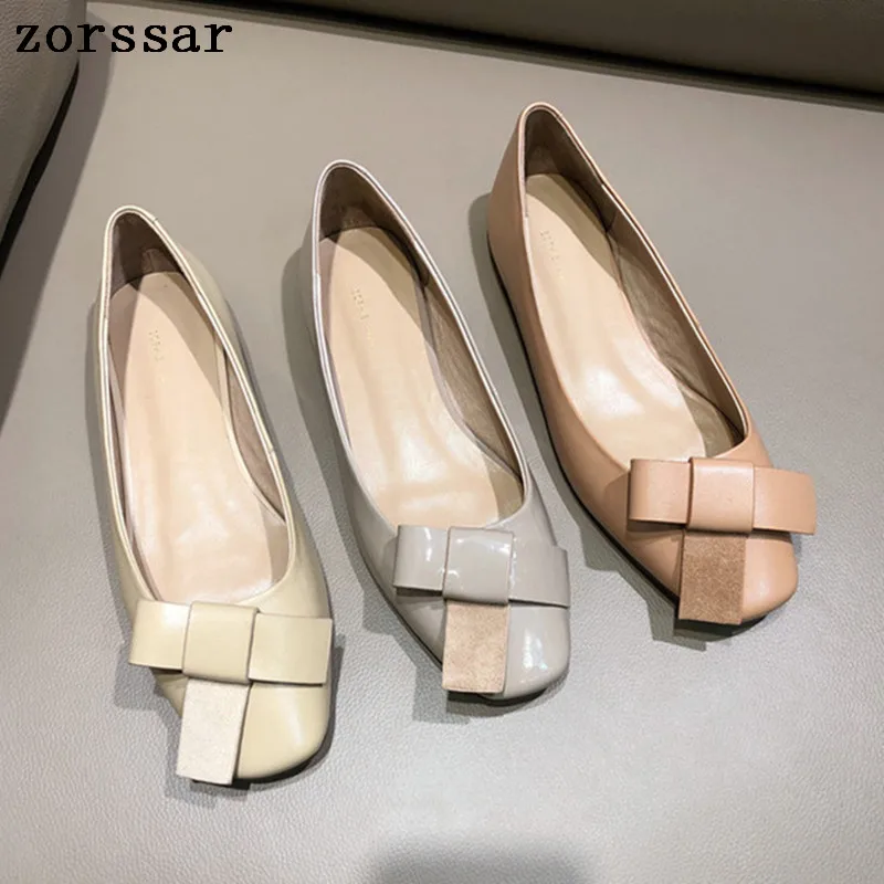 2019 New women ballet flats shoes Genuine Leather Flats Women Shoes soft bowknot Shallow Casual Fashion Women Loafers Shoes
2019 New women ballet flats shoes Genuine Leather Flats Women Shoes soft bowknot Shallow Casual Fashion Women Loafers Shoes