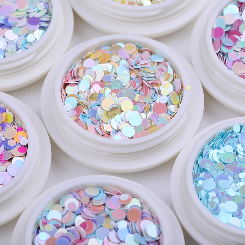 1g 3D Holographic Nail Sequins Flakes Colorful Round Shape Glitter Shiny Mixed Designs in Box DIY Nail Art Decoration Tips
1g 3D Holographic Nail Sequins Flakes Colorful Round Shape Glitter Shiny Mixed Designs in Box DIY Nail Art Decoration Tips