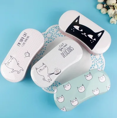 Creative Cute Lovely Cartoon Cat Cute Animal Iron Tin Metal Glasses Box Kawaii Spectacle Case with Cloth
Creative Cute Lovely Cartoon Cat Cute Animal Iron Tin Metal Glasses Box Kawaii Spectacle Case with Cloth