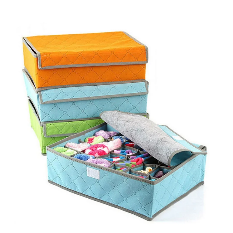 FUNIQUE 35x27x11cm Multigrid Underwear Storage Box Clothing Organizer Thickening Large Bra Socks Storage Container Home Supply
FUNIQUE 35x27x11cm Multigrid Underwear Storage Box Clothing Organizer Thickening Large Bra Socks Storage Container Home Supply